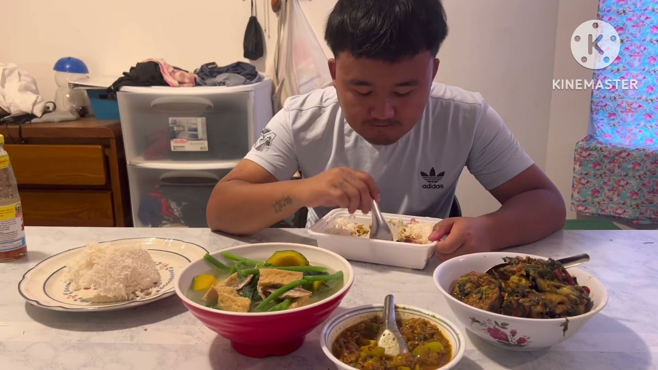 Fish curry and Soup my son eats with me