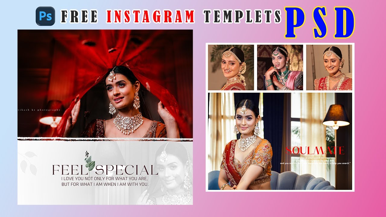 Wedding Instagram Post Template | instagram post design photoshop #psd #photoshop