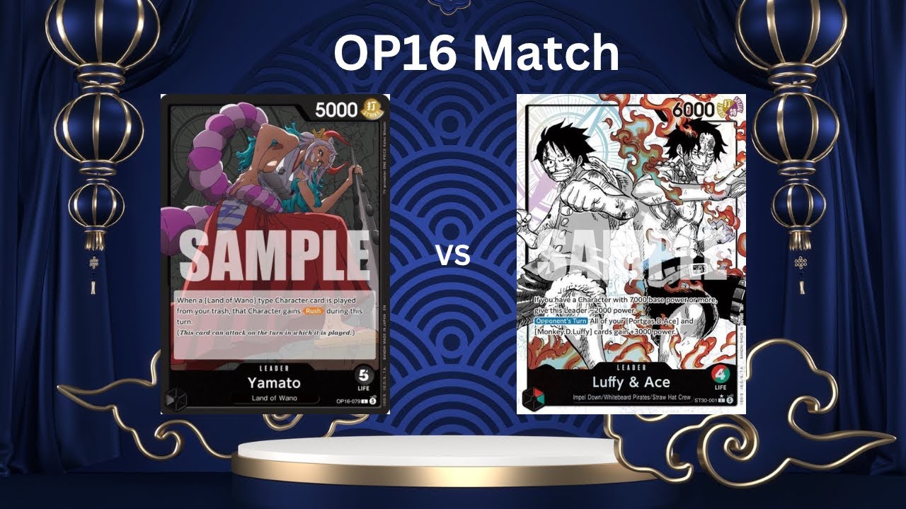 OP16 Match B Yamato vs RG Luffy & Ace W/ audio commentary 