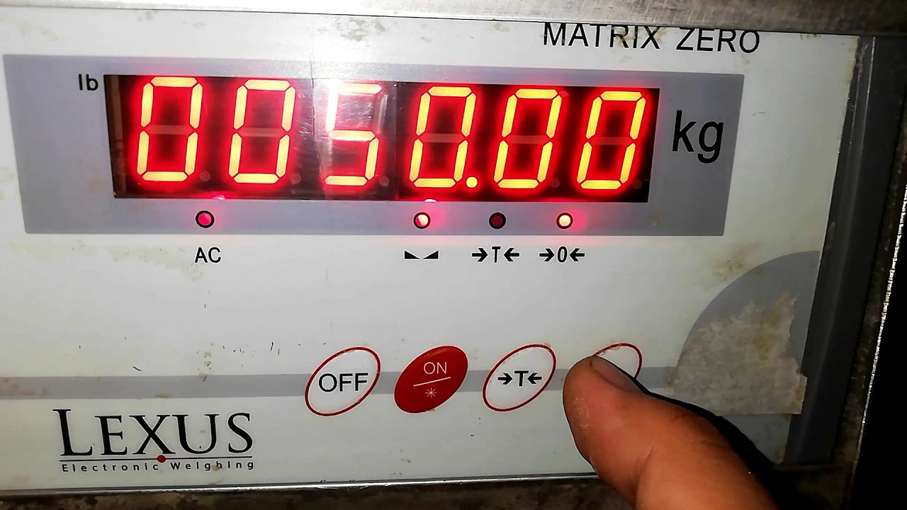 CALIBRAR BASCULA LEXUS MATRIX ZERO
