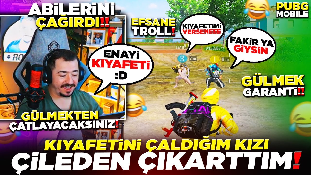 KIYAFETİNİ ÇALDIĞIM KIZI ÇİLEDEN ÇIKARTTIM 😂 ABİLERİNİ ÇAĞIRDI 🥹 PUBG MOBİLE TROLL