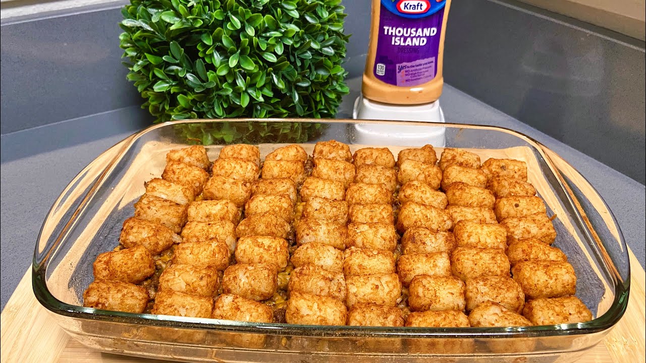 BIG MAC TATER TOTS CASSEROLE: Easy Ground Beef Recipe