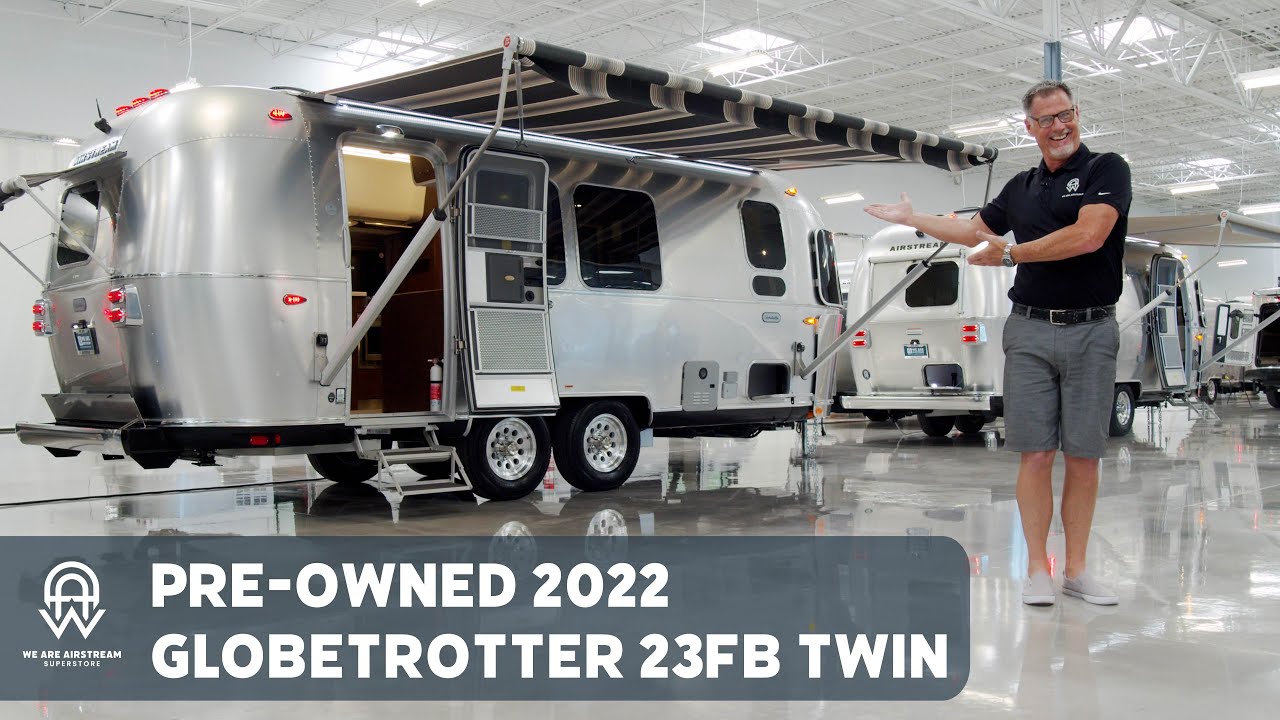 Airstream Globetrotter 23FB Twin Travel Trailer Walkthrough