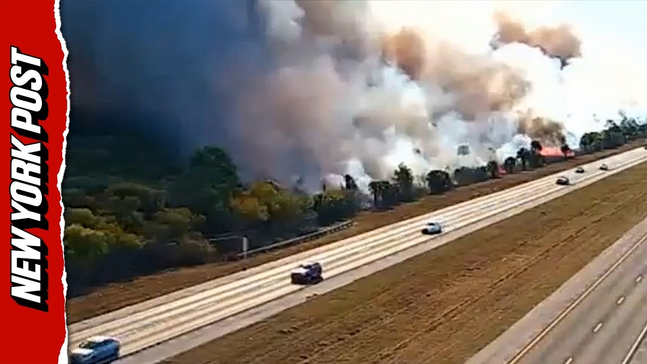 Massive Wildfire Erupts in South Florida Swampland Nature Preserve