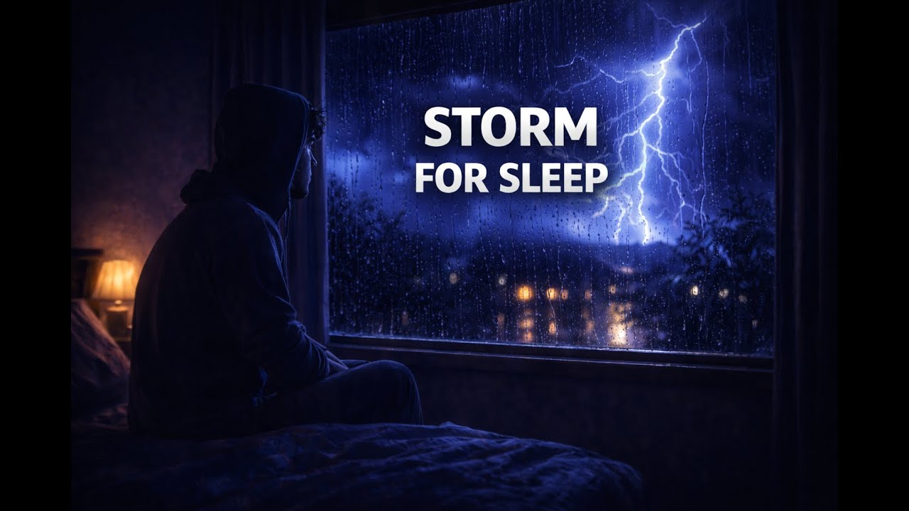 Thunderstorm Rain Sounds for Deep Sleep ⛈️ | Cozy Night Storm | No Music