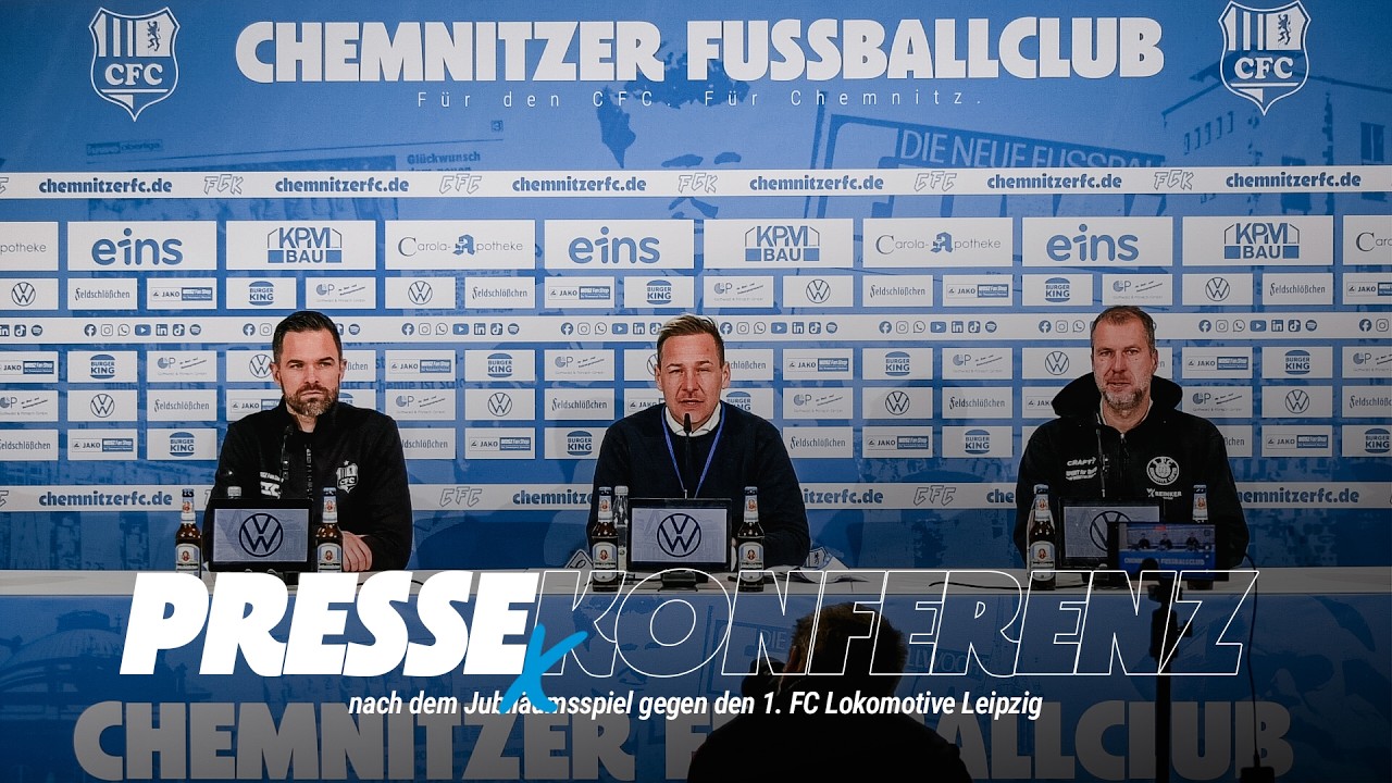 Chemnitzer FC | Pressekonferenz nach dem Jubiläumsspiel gegen den 1. FC Lokomotive Leipzig