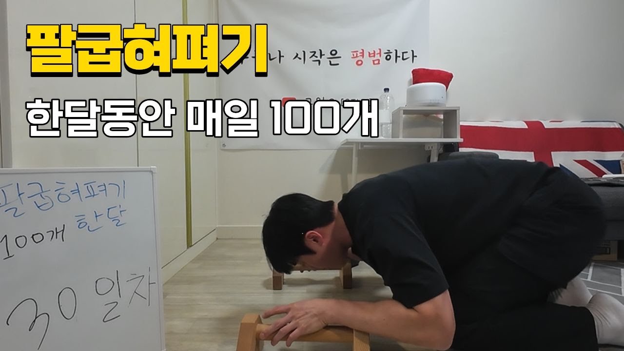 한달동안 매일 팔굽혀펴기 100개 변화있을까?