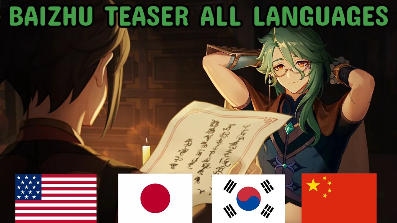 Baizhu Character Teaser In All Languages | Genshin Impact