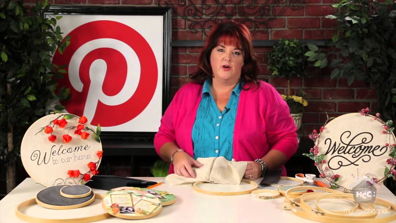 Inspired by Pinterest:  Crafting with Embroidery Hoops