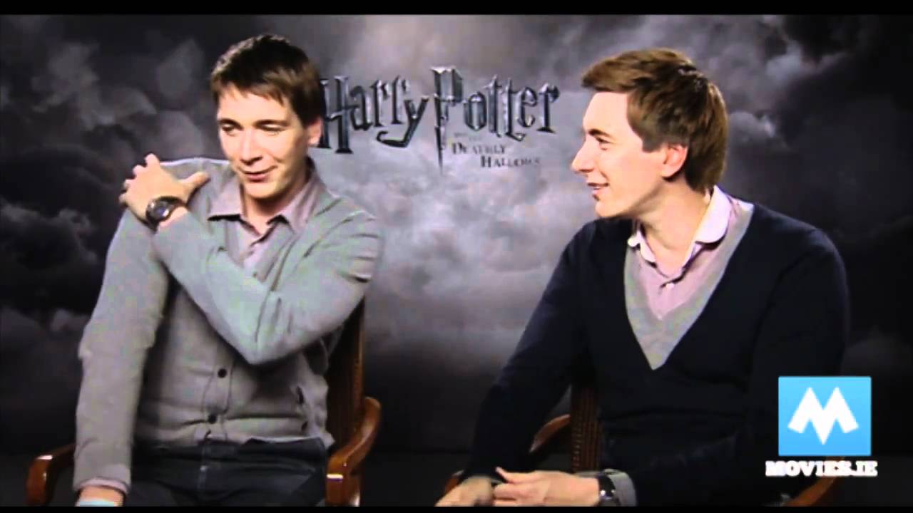 The Weasley Twins on the end of HARRY POTTER & THE DEATHLY HALLOWS