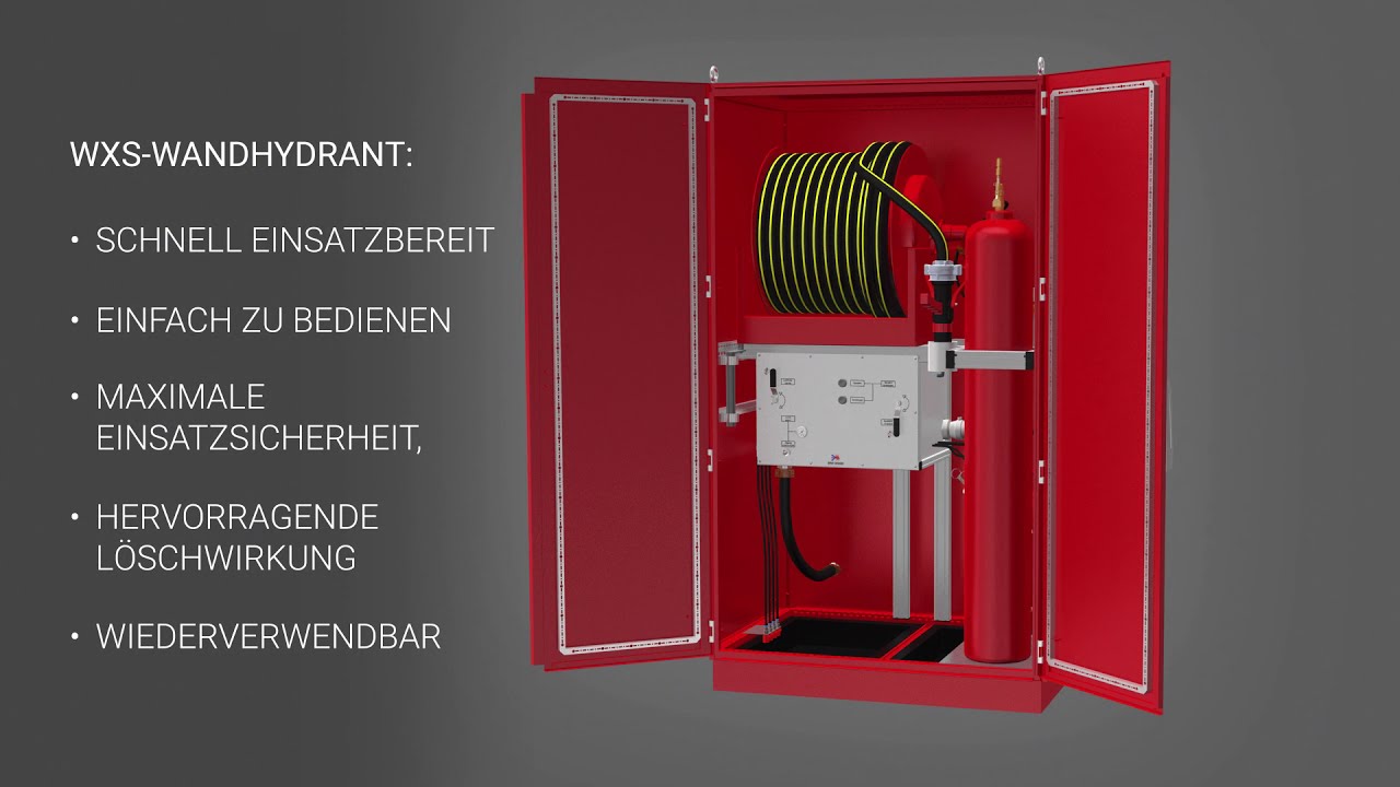 Wandhydrant WXS mit One Seven Druckluftschaum
