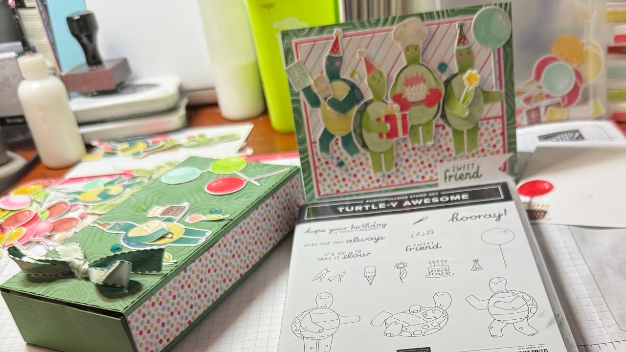 Card & Match Box using Turtle-y Awesome from Stampin Up