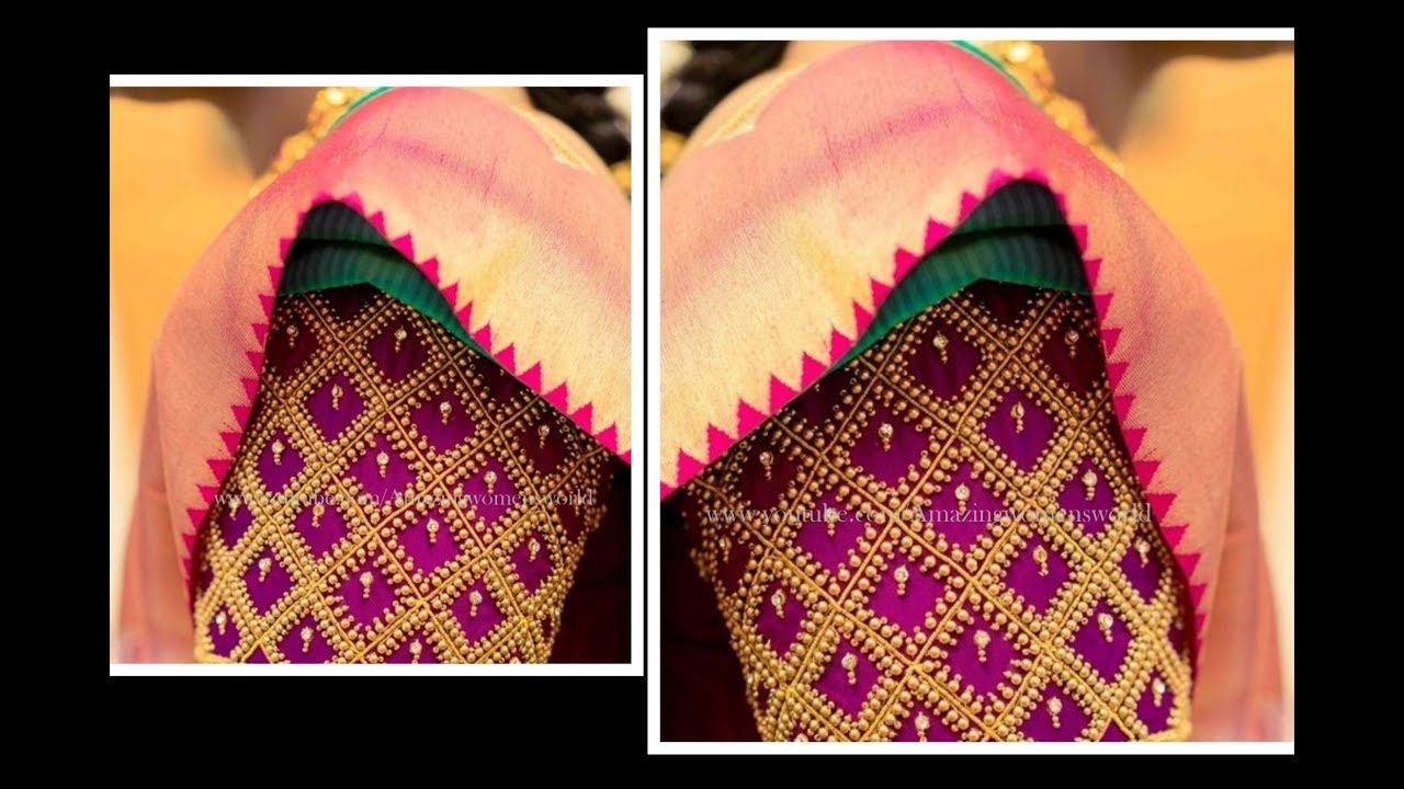 Most Beautiful Full Sleeves Beads Design with Normal Stitching Needle- Same Like Aari/Maggam Work