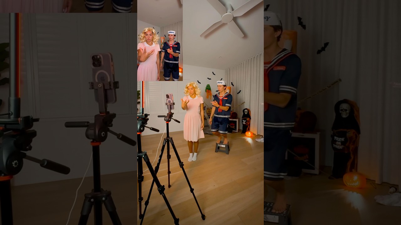 BEHIND THE SCENES! 🤣 #shorts #strangerthings