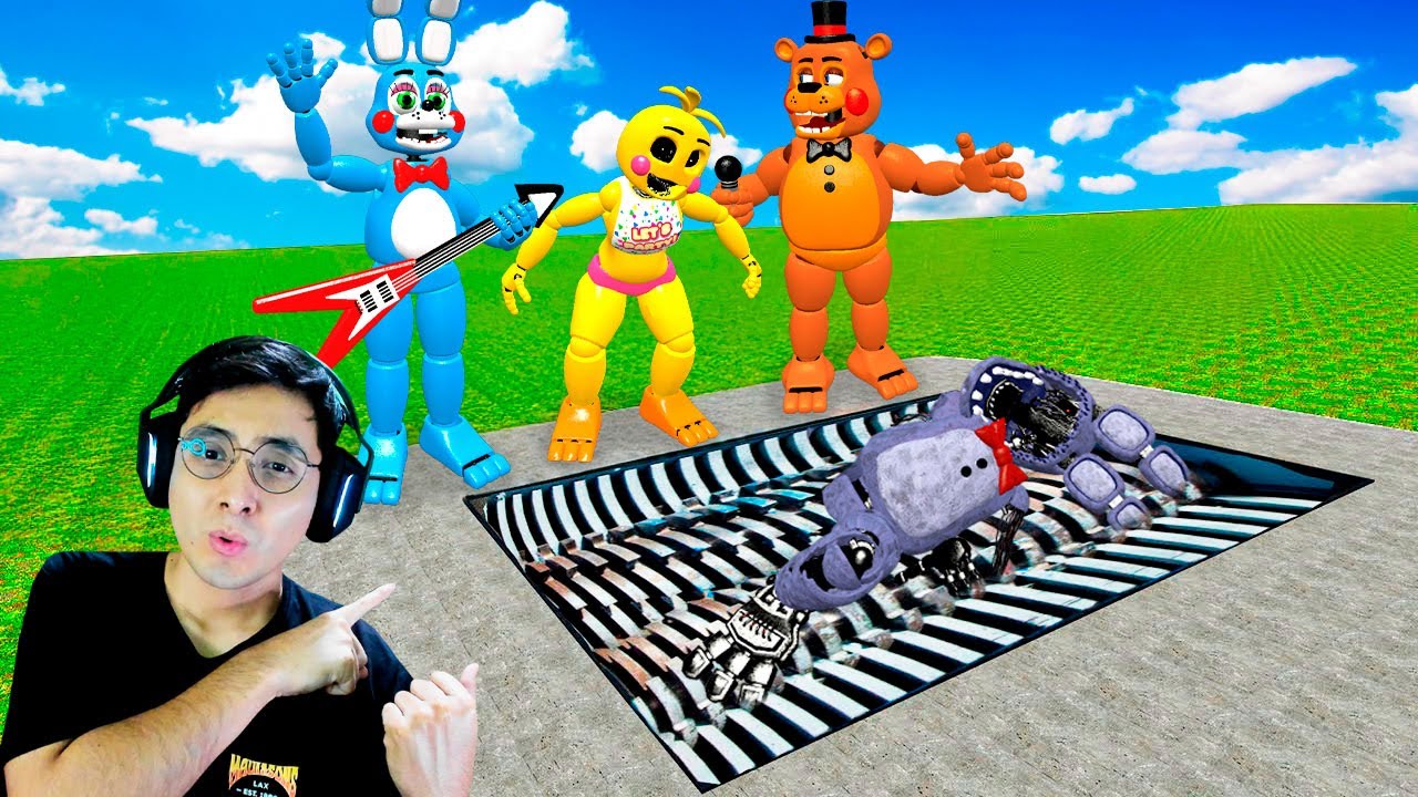 ¿Podrán los ANIMATRONICOS de FNAF 2 SOBREVIVIR a la TRITURADORA? - Garry's Mod