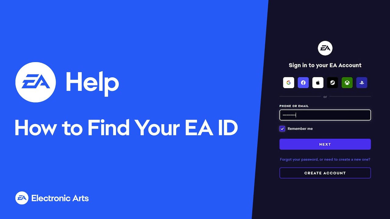 How to Find Your EA ID