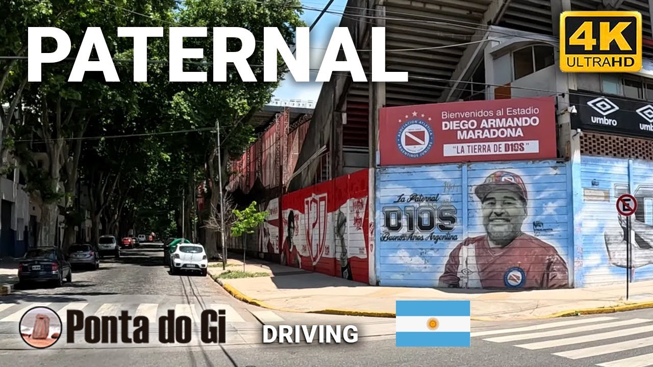 EL BARRIO más MARADONIANO de ARGENTINA - LA PATERNAL #driving TOUR virtual 2024 4K uhd BUENOS AIRES