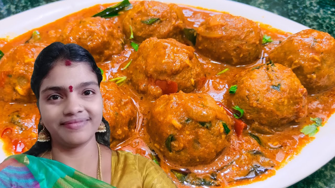 இறால் கோலா உருண்டை குழம்பு | prawn kola urundai kulambu in tamil | kola urundai recipe in tamil