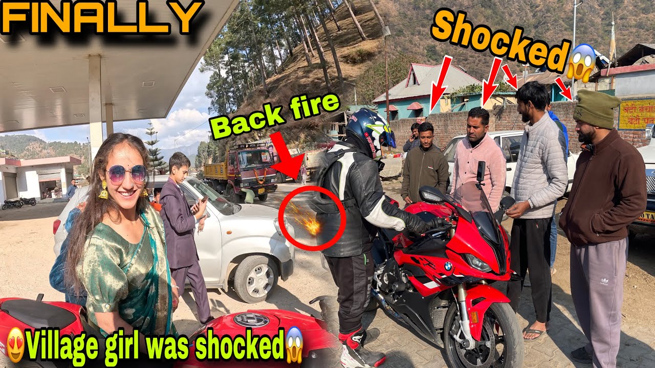 Village Girls Crazy Reaction on my bmw s1000rr pro TURBO / crazy public reaction on my bmw s1000rr❤️