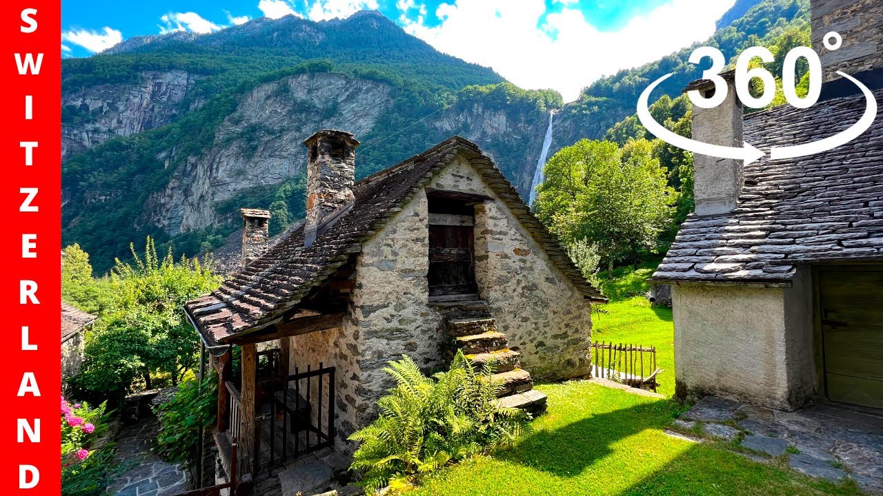 360&deg; Virtual Tour With Ambient Sounds/Switzerland Foroglio Ticino /360&deg;/VR /5K /ASMR