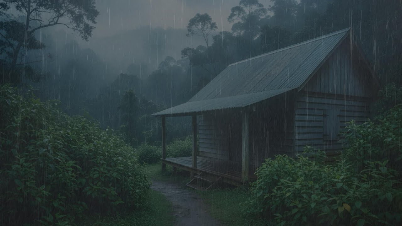 Heavy Night Rain Sounds for Deep, Restful Sleep and Insomnia Relief