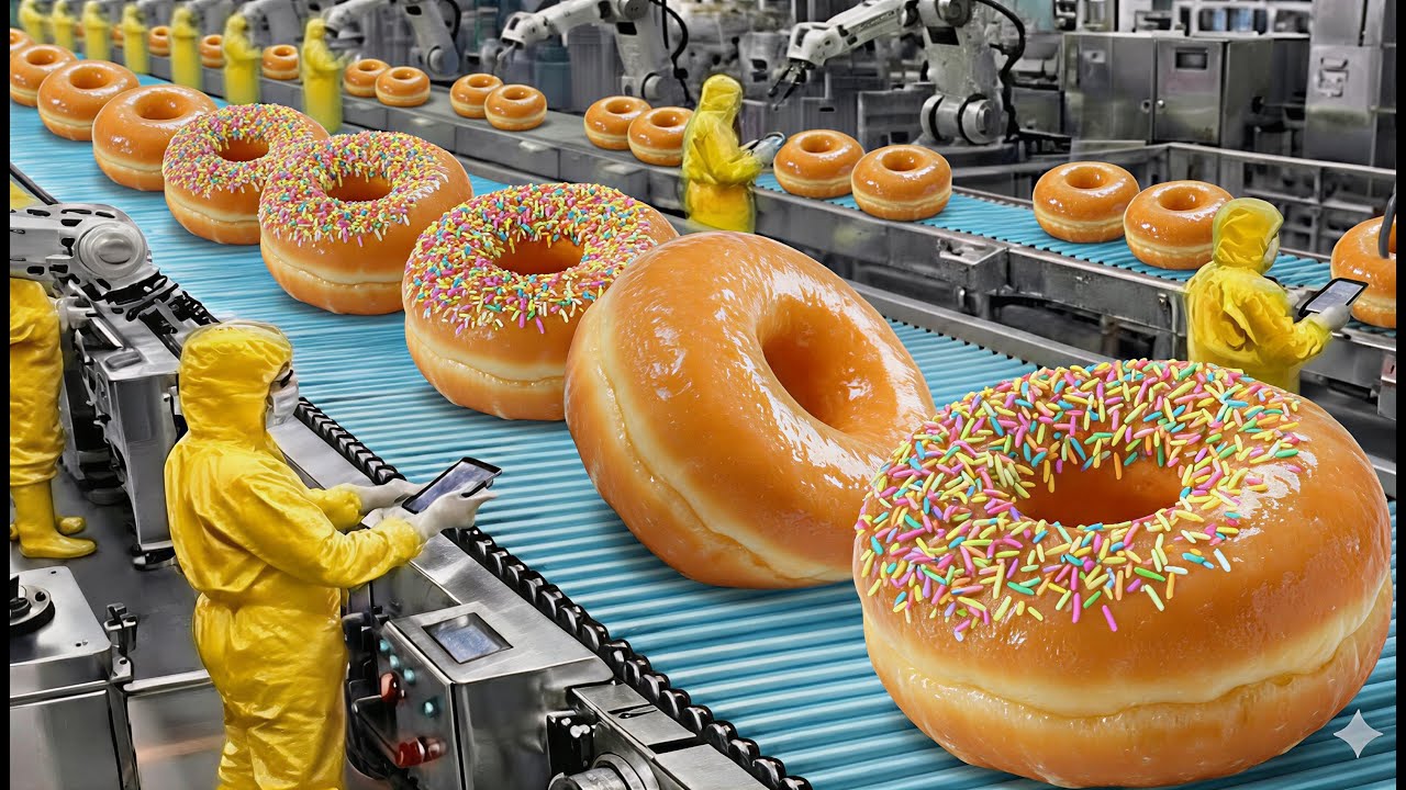Sold Out Every Day! Amazing Donut Master Making American-Style Donuts in Factory (FULL PROCESS)&hellip;