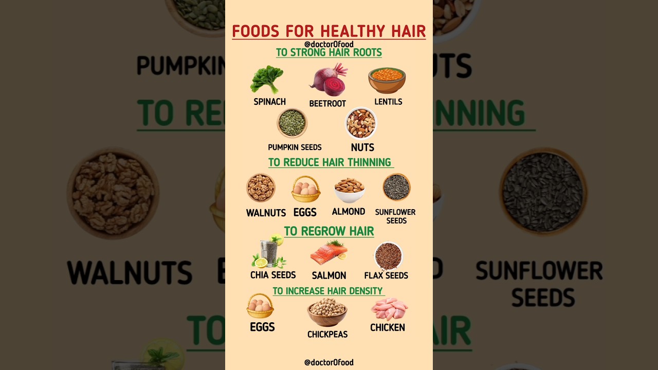 Best Foods for Healthy Hair | Strong Roots, Thickness & Natural Hair Growth 