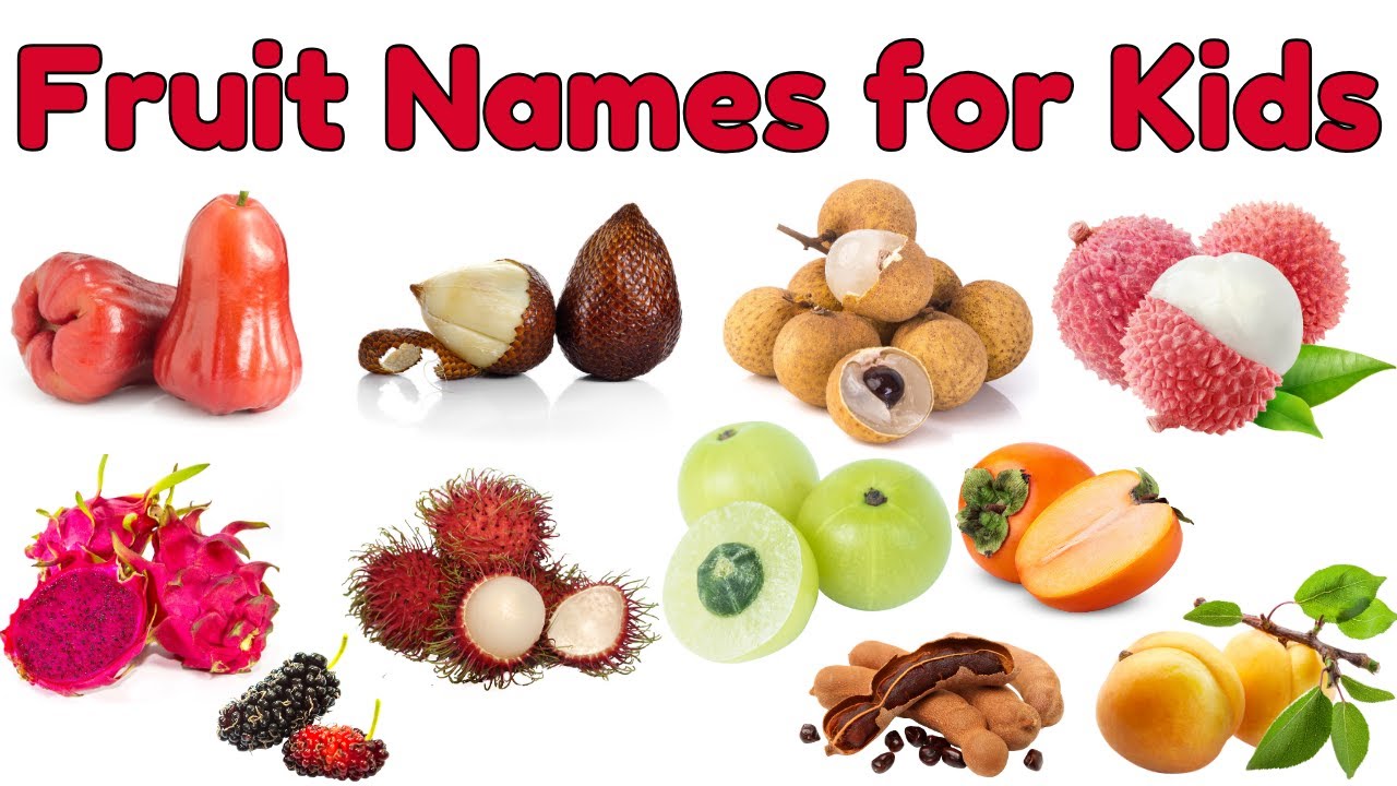 Fruits Vocabulary for Kids | Educational Fruit Learning Video | Fruit Names with Pictures for Kids