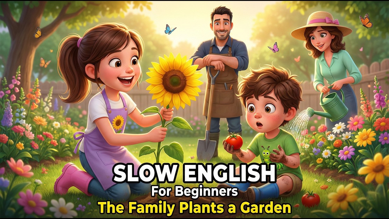 The Family's First Garden | English Listening Practice for Beginners