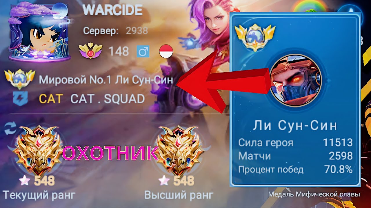 ТОП 1 МИРА ЛИ СУН-СИН ВЫХОДИТ НА ОХОТУ / MOBILE LEGENDS