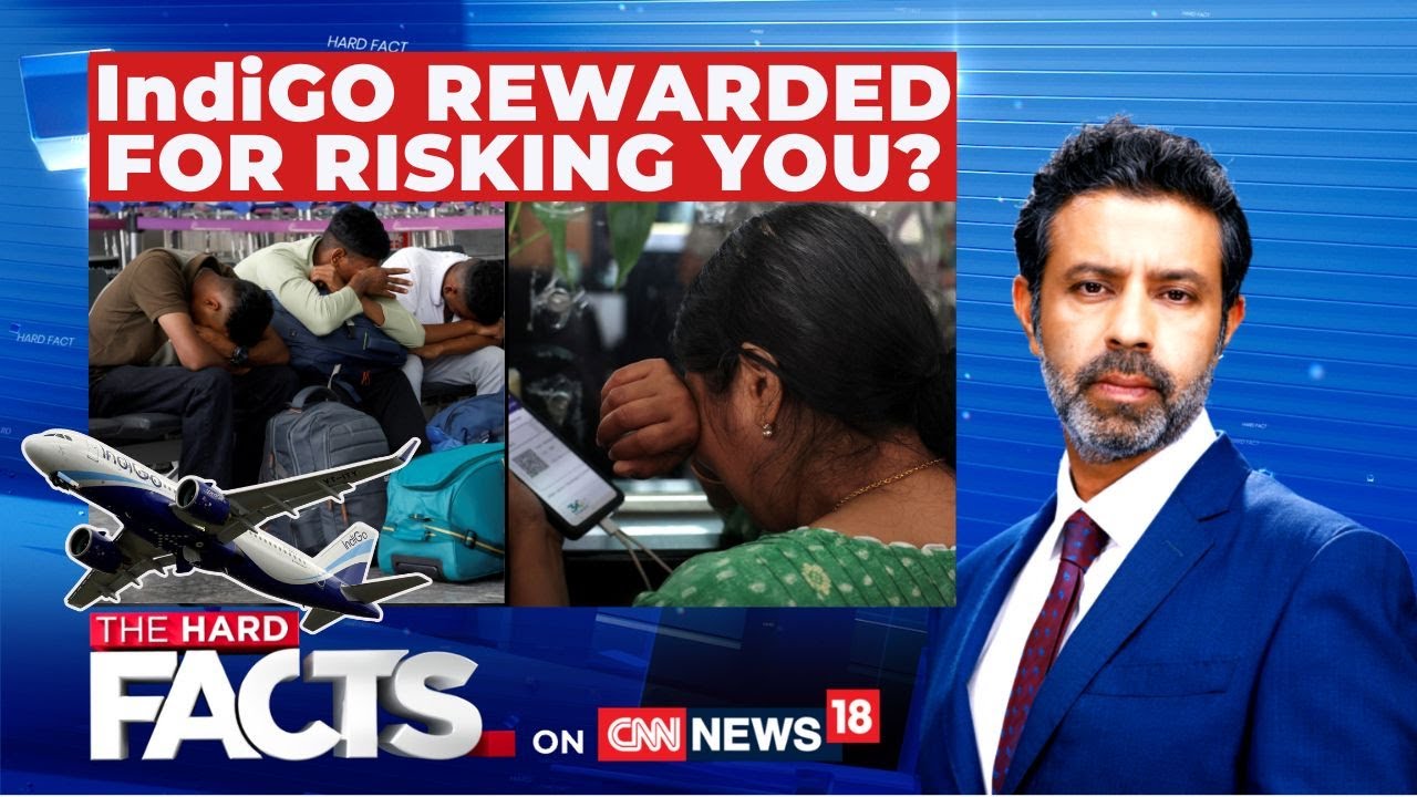 DGCA Relaxes Crew‑Rest Rules Amid Indigo Flight Chaos | #thehardfacts with Rahul Shivshankar |News18