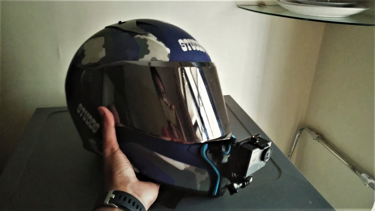 How To Mount Action Camera Without Waterproof Case || FitSpark Eagle i6 4K  || Studds Thunder Helmet