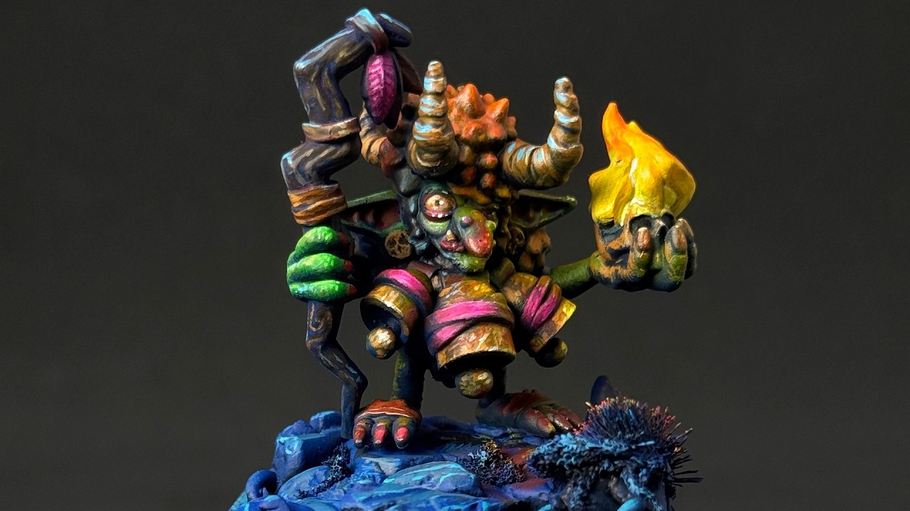 I Painted My Gobbo Shaman for Squidmar Open!