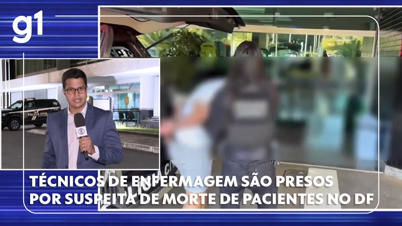Três técnicos de enfermagem são presos por suspeita de matar pacientes em hospital no DF