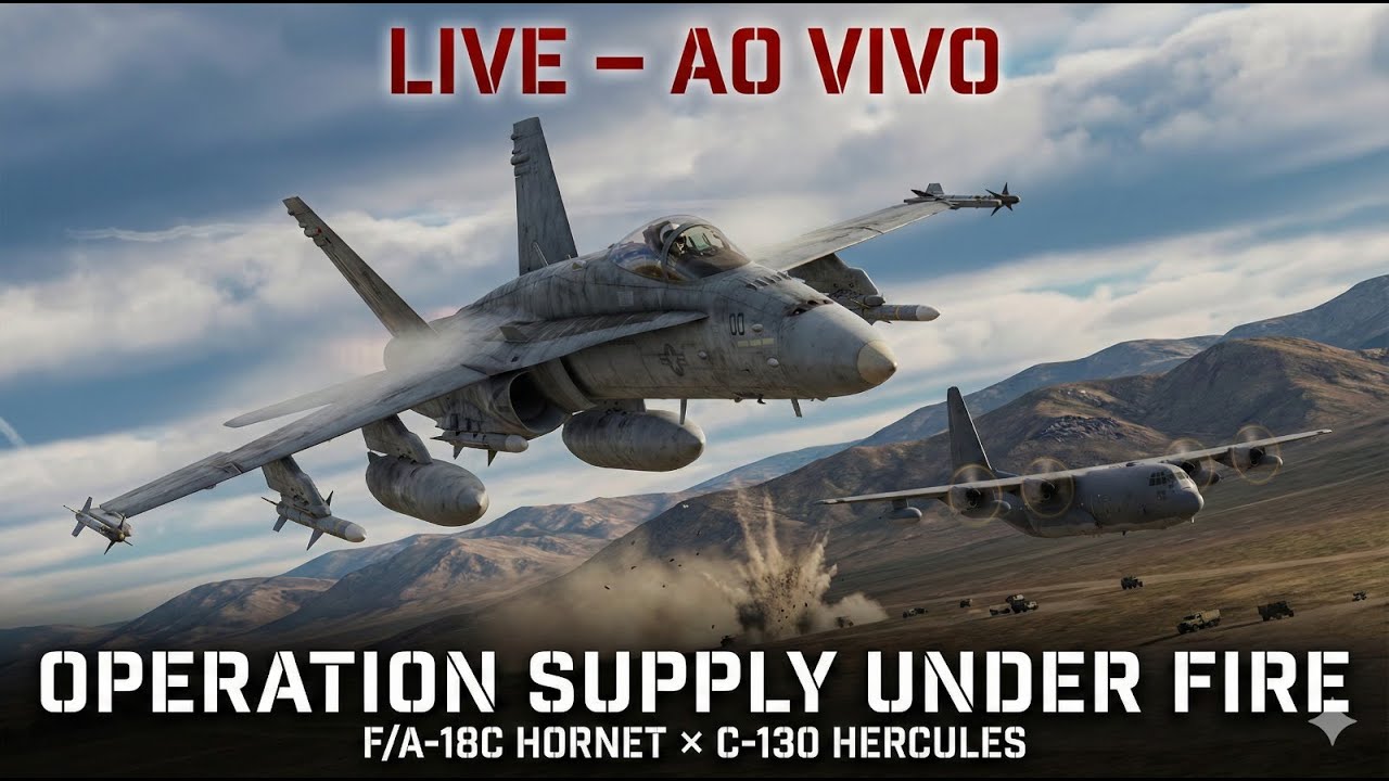 OPERATION SUPPLY UNDER FIRE | F/A-18C HORNET × C-130 HERCULES  [VERTICAL]