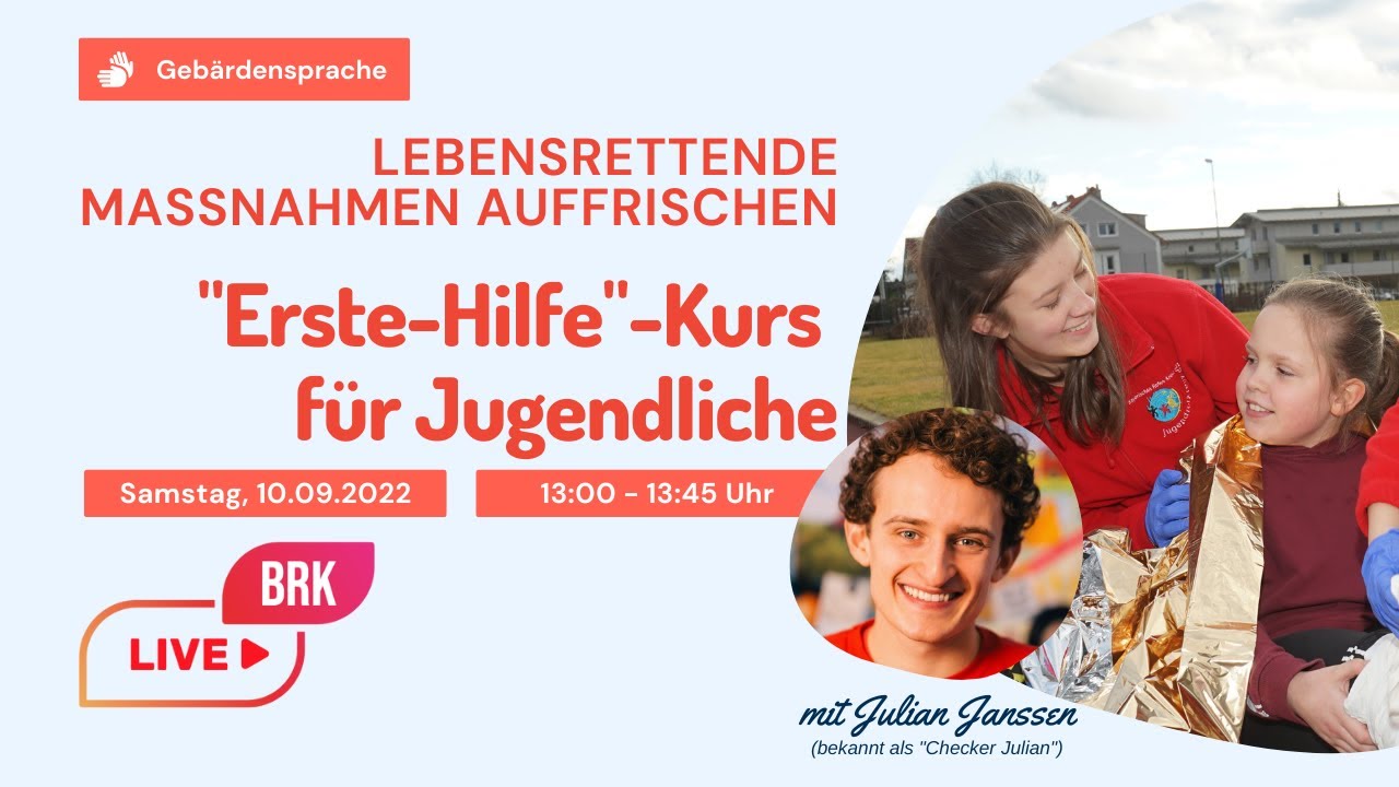 ⛑ Erste Hilfe für Jugendliche mit Checker Julian und dem Roten Kreuz