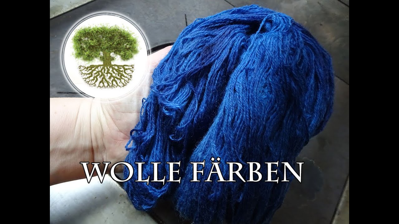 Wolle färben - einfarbiges Ergebnis