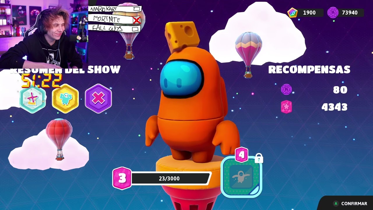 Rubius juega a fall guys pero si pierde toca pagar 100 subs!!!