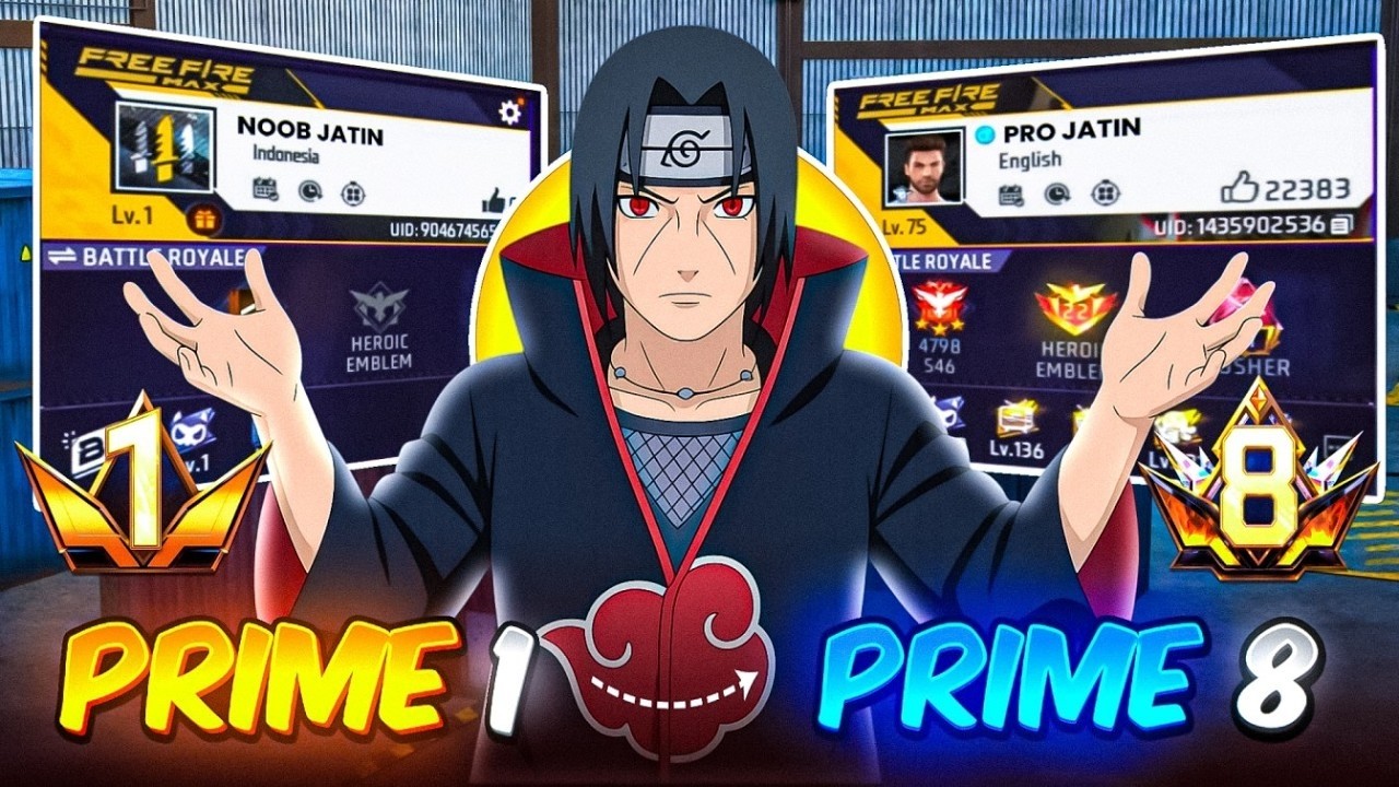 Transforming Noob ID into PRIME LEVEL 8 ID in Just 24 hours 😱 – Garena Free Fire