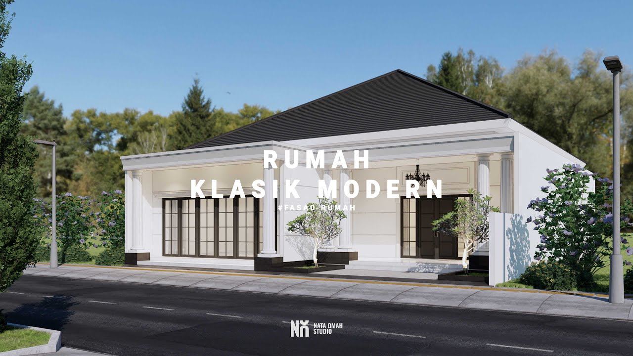 Desain Fasad Rumah Klasik modern 1 Lantai #rumahklasik #rumahklasikmodern #rumah1lantai