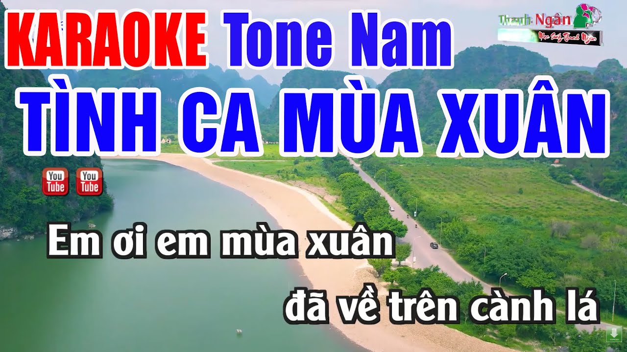 Tình Ca Mùa Xuân Karaoke Tone Nam Beat 2026 - Nhạc Sống Thanh Ngân