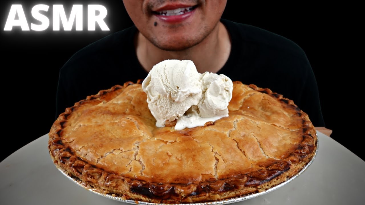 ASMR | Farm Fresh Peach Pie + Vanilla Ice Cream | The Hangry Mole