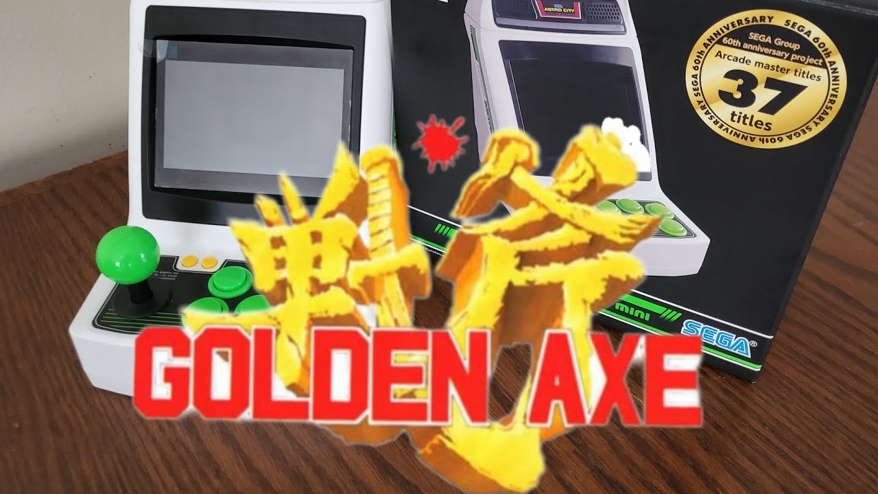 Golden axe played on the sega astro mini