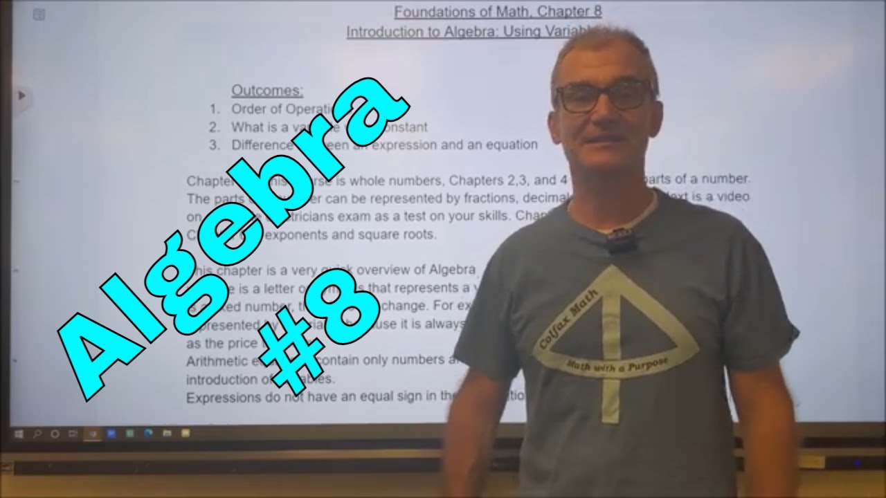 Foundations of Math #8, Introduction to Algebra