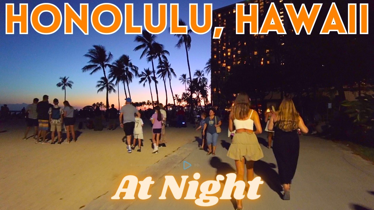 Honolulu, Hawaii at Night: A Walking Tour of Waikiki After Dark