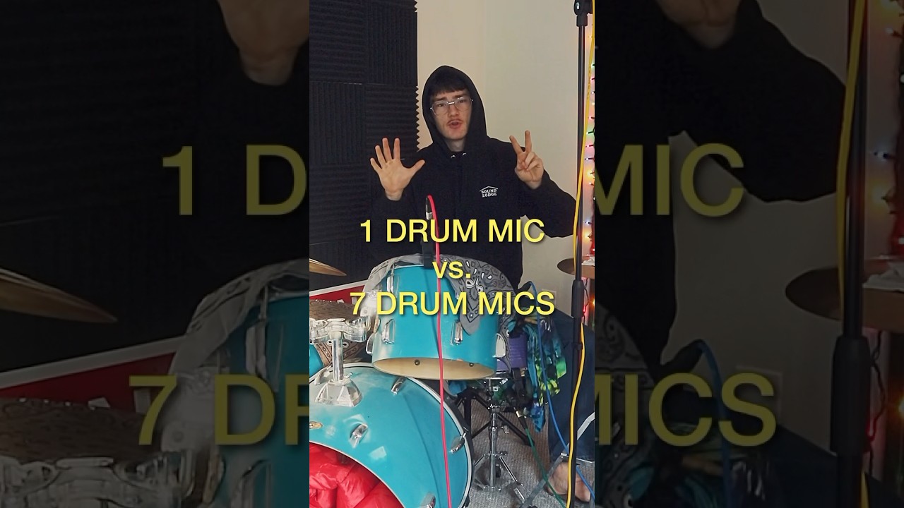 From 1 drum mic to 7 drum mics #drums #drummer #drumming #drummics #drumrecording #musicproduction