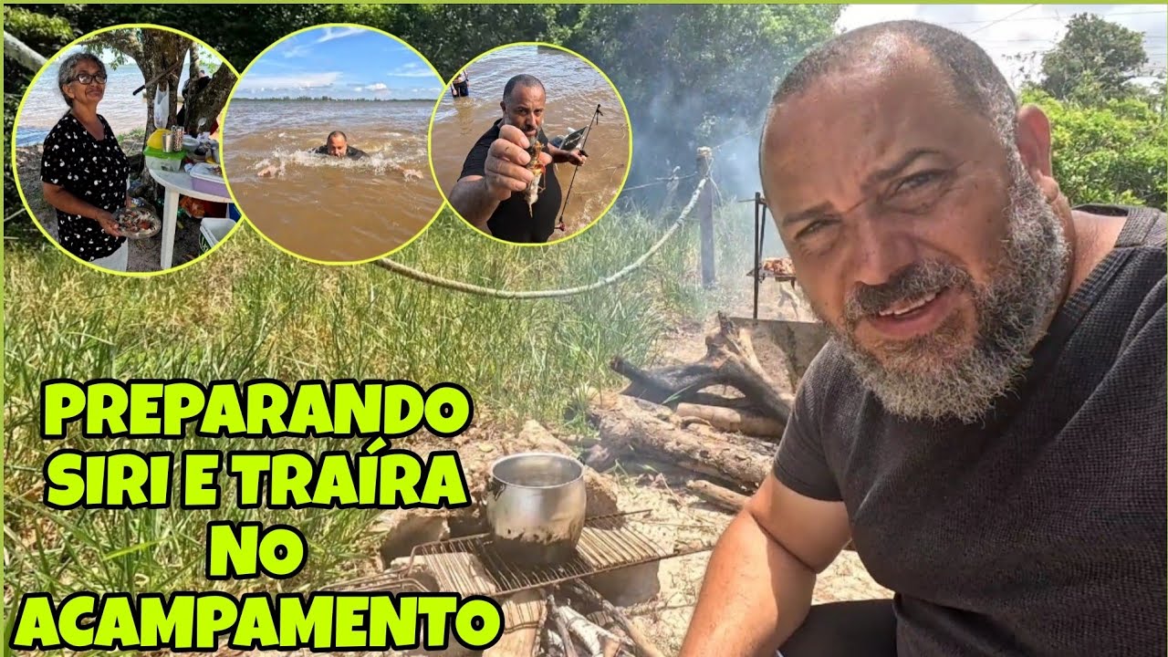 PESCANDO E PREPARANDO SIRI NO ACAMPAMENTO / QUEBRANDO A ROTINA #litoral #praia #ilhacomprida 