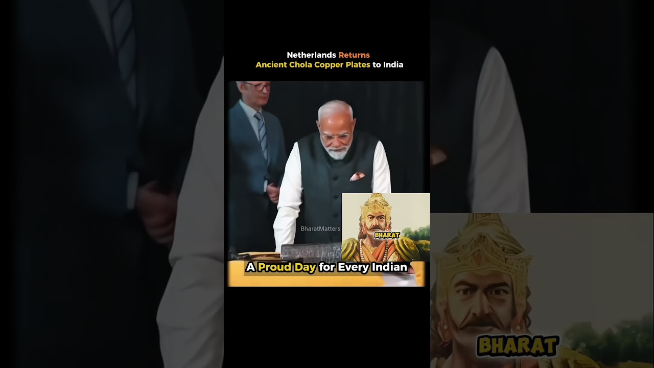 Netherlands Returns 1000-Year-Old Chola-Era Copper Plates🚩🔥 #narendramodi