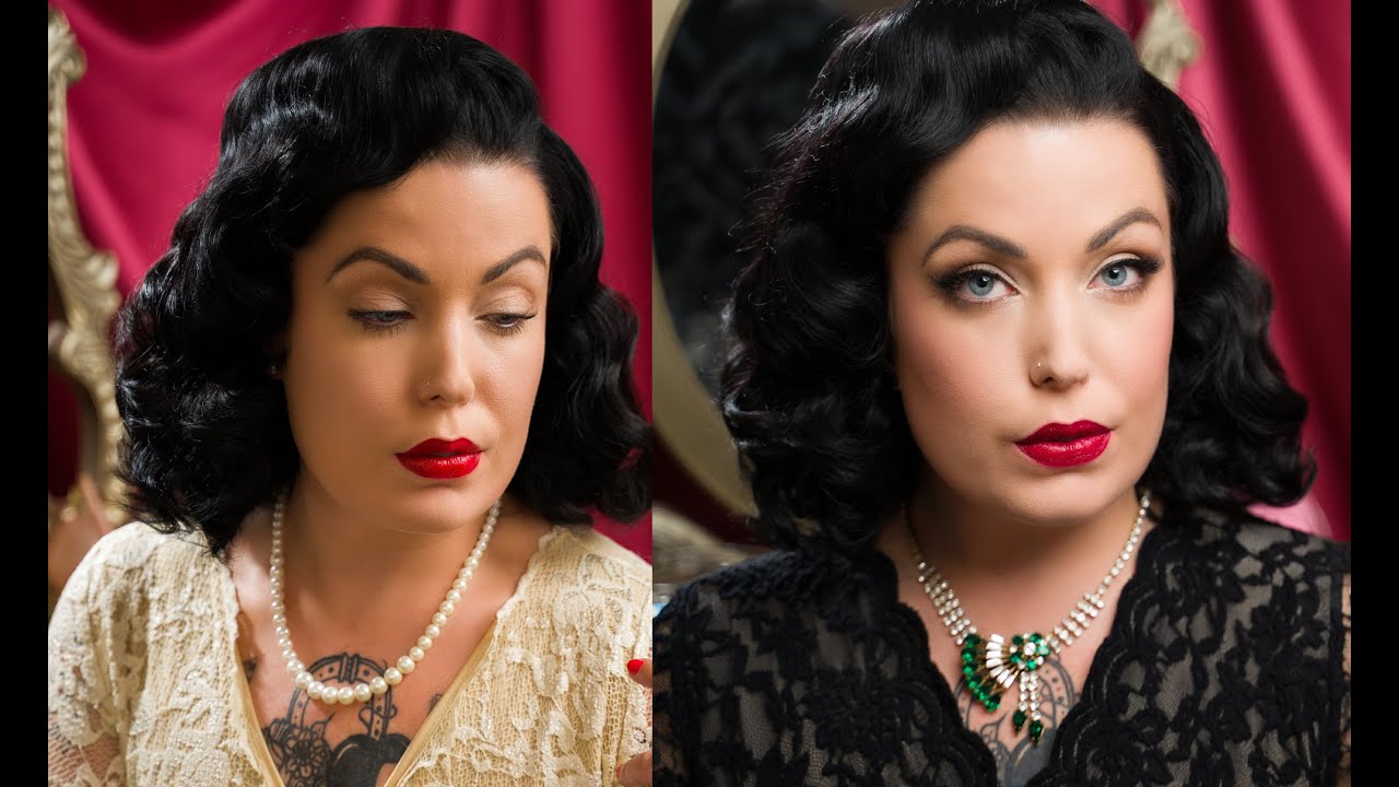 Vintage Makeup Tutorial: Day Look into a Night Look - Wearable day look into a glam 50s evening look
