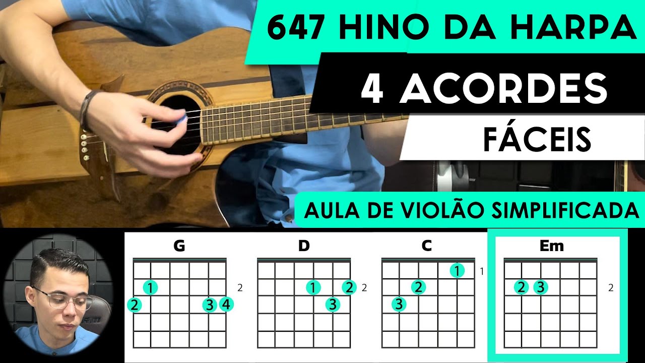 Em Espírito, Em Verdade - Hino da Harpa 647 - 4 acordes